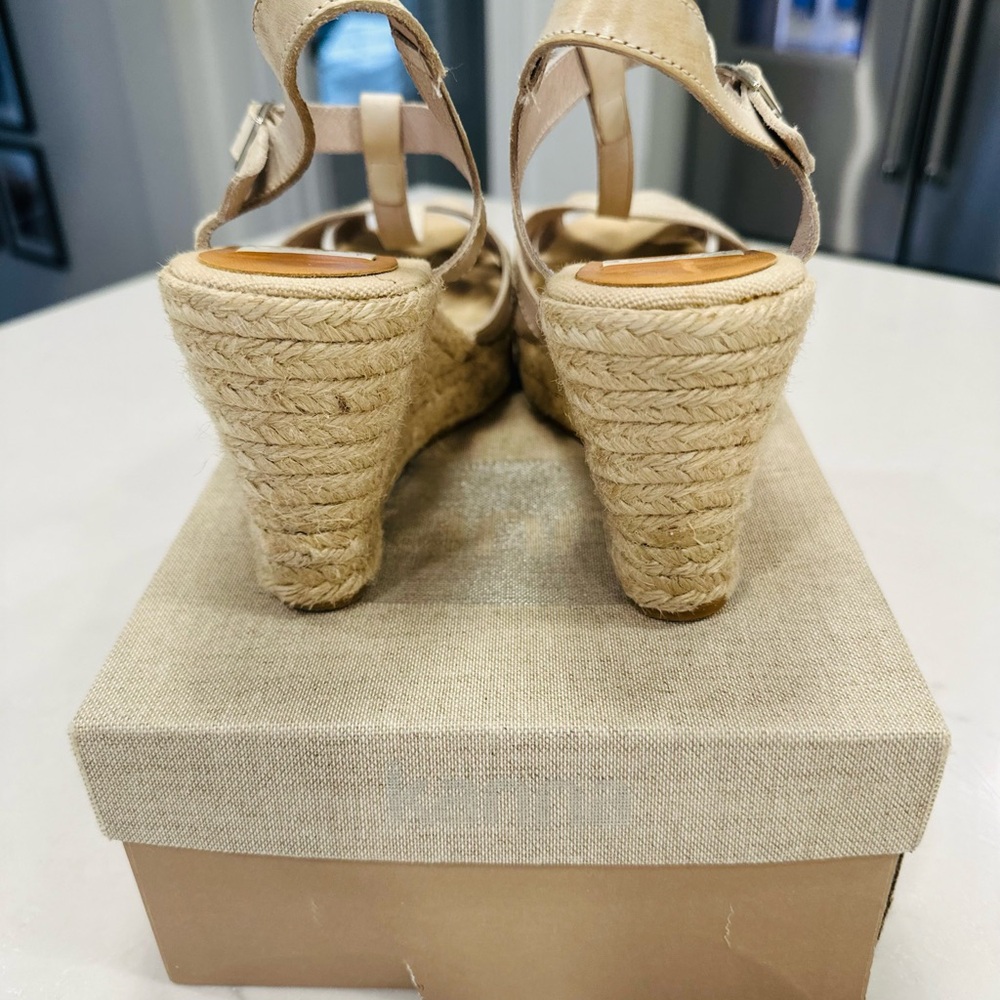 Kanna Cream Espadrille Wedge Sandals - Picture 5 of 10